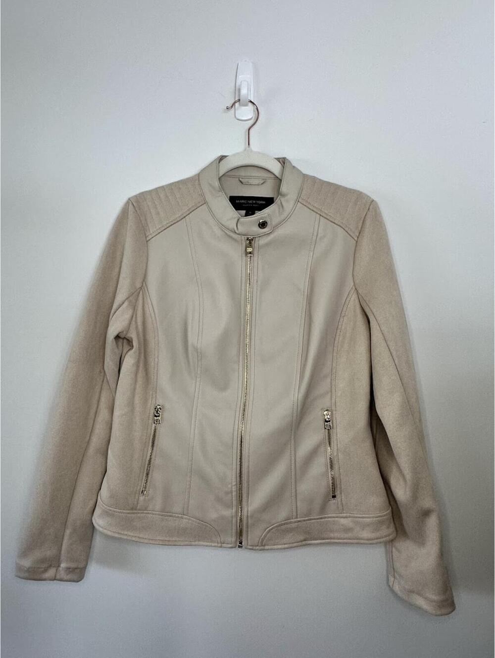 Marc New York Faux Leather Biker Jacket - Sz. M